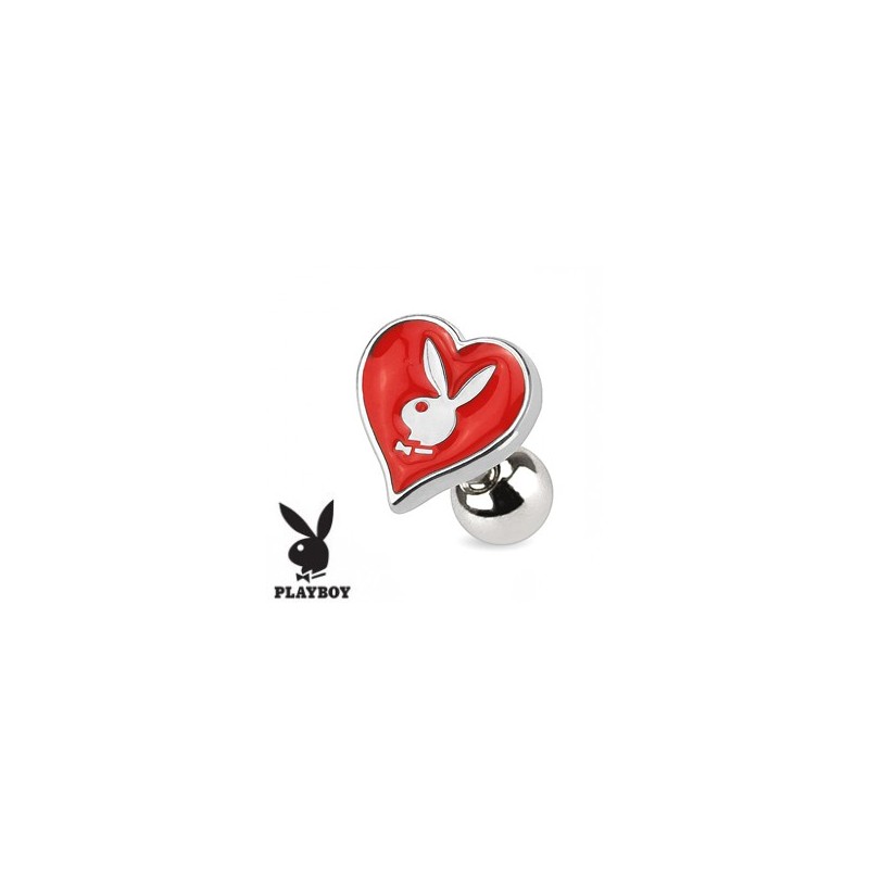 Piercing tragus playboy As de carreau rouge TRA065R 7.20€