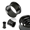 Piercing tunnel de 5mm à 35mm acier chirurgical noir PL062 à partir de 4.50€