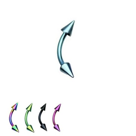 Piercing arcade 8mm titane avec pointes ARC044