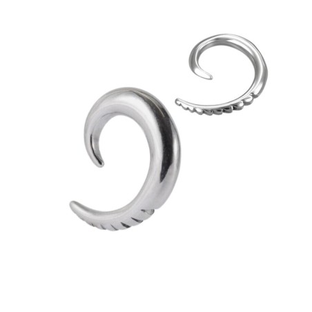 Piercing corne striée 4mm en acier COR023