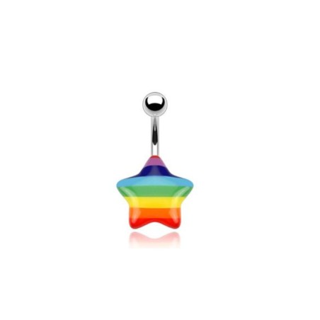 Piercing de nombril étoile LGBT+ NOM257