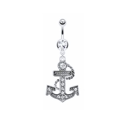 Piercing nombril pendentif ancre NOM006 8.50€