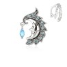 Piercing nombril inversé avec une lune et cristal bleu NOM024B 8.00€