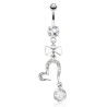 Piercing nombril cœur ouvert et nœud papillon NOM195 15.00€