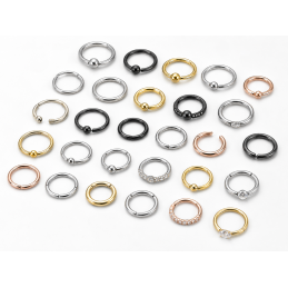 Lot de 100 anneaux piercing aléatoires pour revendeurs – Piercing Alice