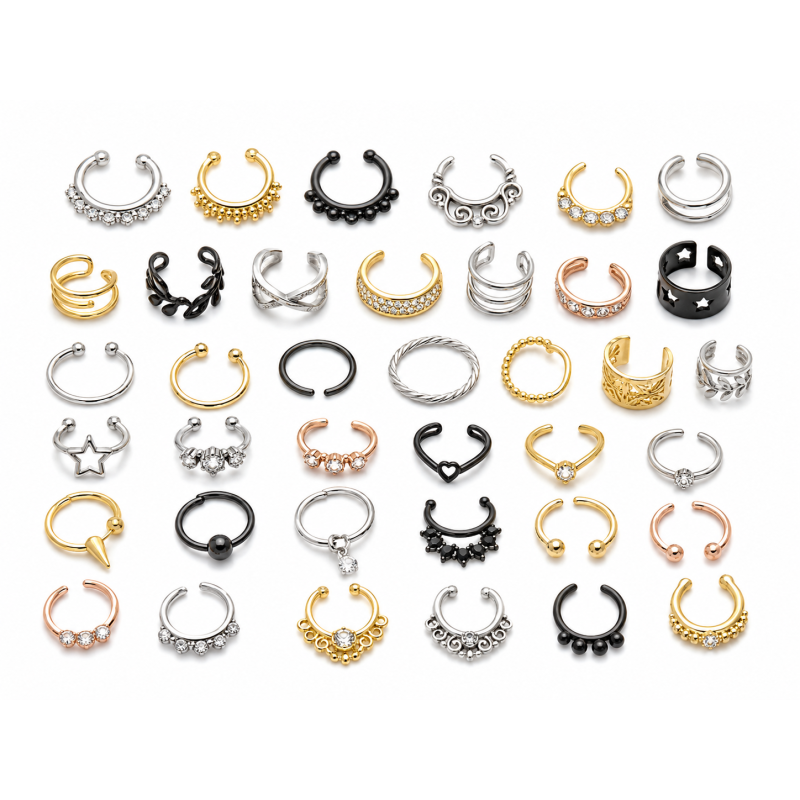 Lot de 100 faux piercings aléatoires pour revendeurs – Piercing Alice 60.00€