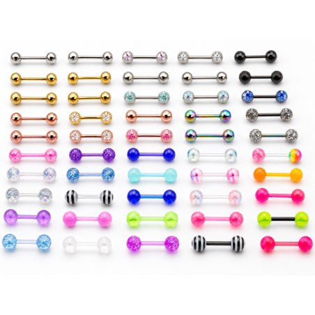 Lot de 100 piercings langue aléatoires pour revendeurs – Piercing Alice 60.00€