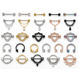 Lot de 100 piercings tétons aléatoires pour revendeurs – Piercing Alice