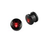 Piercing plug noir avec une araignée rouge PL067