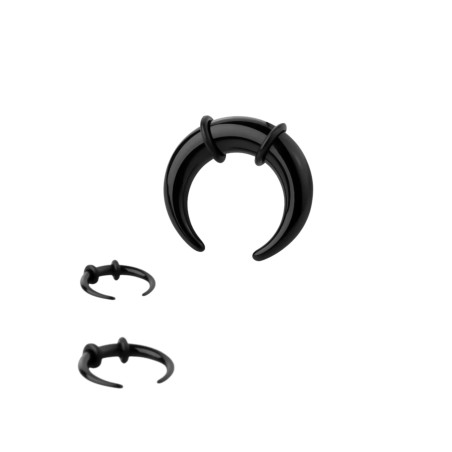 Écarteur corne buffalo noir en acrylique pour lobe, disponible en 3 mm, 5 mm et 6 mm – COR003N piercing alice à partir de 4.90€