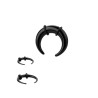 Écarteur corne buffalo noir en acrylique pour lobe, disponible en 3 mm, 5 mm et 6 mm – COR003N piercing alice à partir de 4.90€