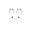 Ecarteur Corne buffalo 4mm à 6mm acrylique blanc COR003W