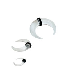 Ecarteur Corne buffalo 4mm à 6mm acrylique transparent COR003T 6.90€