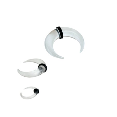 Ecarteur Corne buffalo 4mm à 6mm acrylique transparent COR003T 6.90€