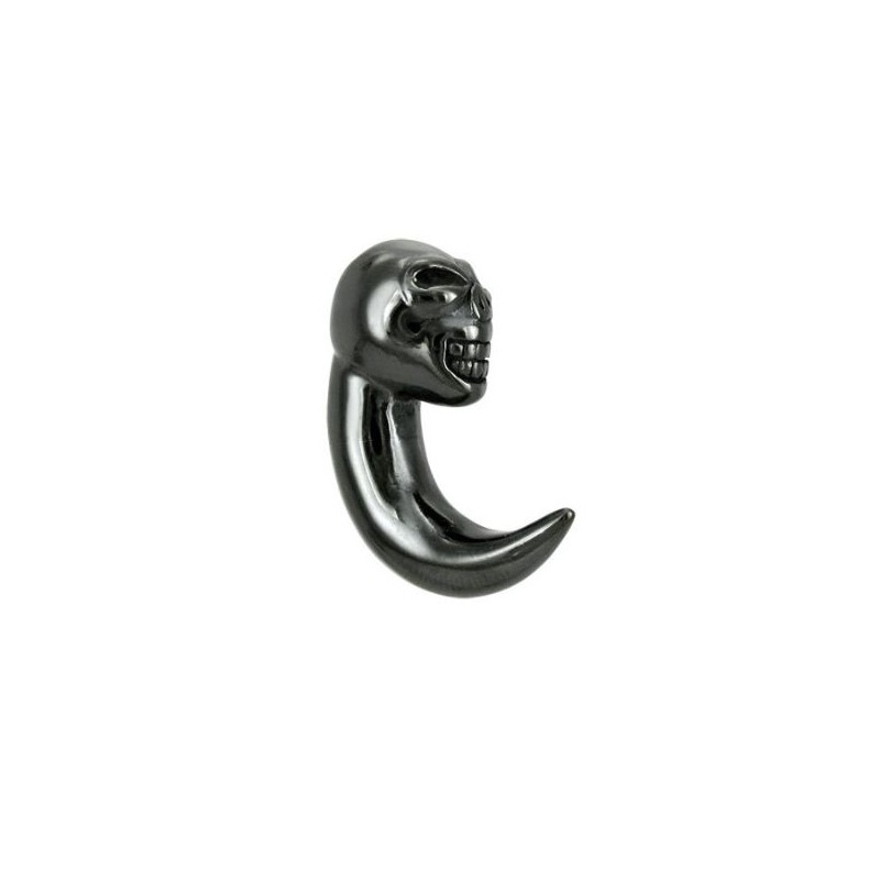 Piercing 4mm ou 6mm écarteur corne acier noir COR010 7.50€