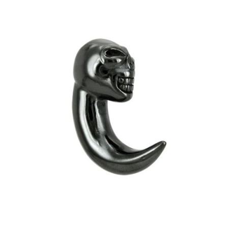 Piercing 4mm ou 6mm écarteur corne acier noir COR010 7.50€