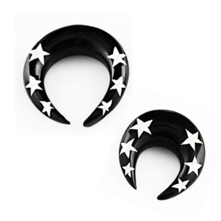Buffalo 6mm à 10mm en bois noir  avec étoiles  COR012