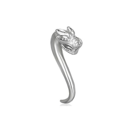 Piercing corne 4mm dragon  acier chirurgical COR015