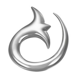 Piercing corne 5mm fleur de lys  acier chirurgical COR009 7.50€
