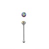 Piercing nez 6mm en argent 925 avec cristal fuchsia 1.8mm NZ116P 5.25€