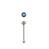 Piercing nez 6mm en argent avec cristal bleu 1.8mm NZ116B 5.25€