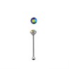 Piercing nez 6mm argent avec cristal bleu clair 1.8mm NZ116BC 5.25€