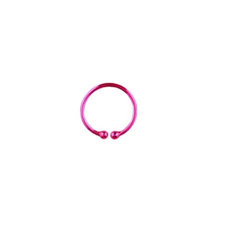 Anneau ouvert 10mm faux piercing  rose fluo FA099P 5.60€