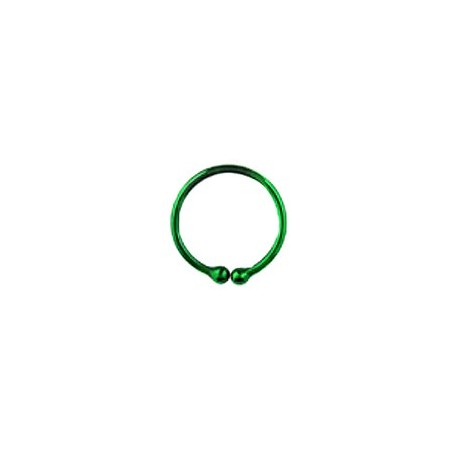 Anneau ouvert 10mm faux piercing vert électrique FA099V
