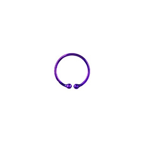 Anneau ouvert 10mm faux piercing violet électrique FA099VI