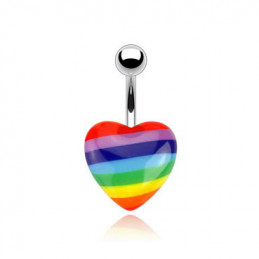 Piercing de nombril cœur LGBT+ NOM256 685€
