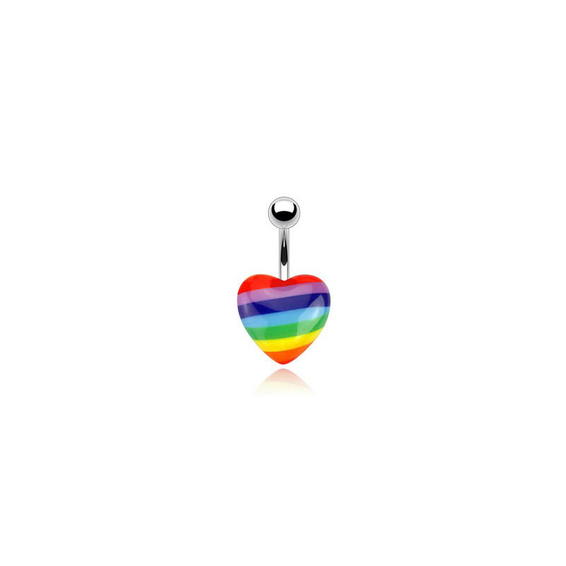 Piercing de nombril cœur LGBT+ NOM256 685€