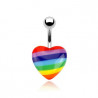 Piercing de nombril cœur LGBT+ NOM256 685€
